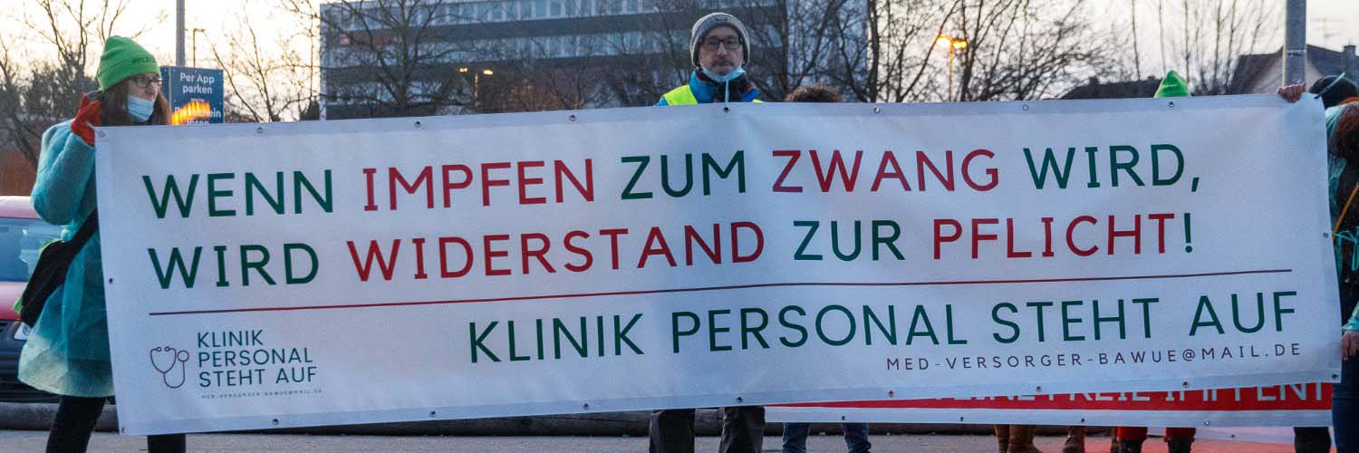 Demo Tübingen 7.3.22 gegen Impfpflicht in der Pflege und die Demontage unseres Berufes